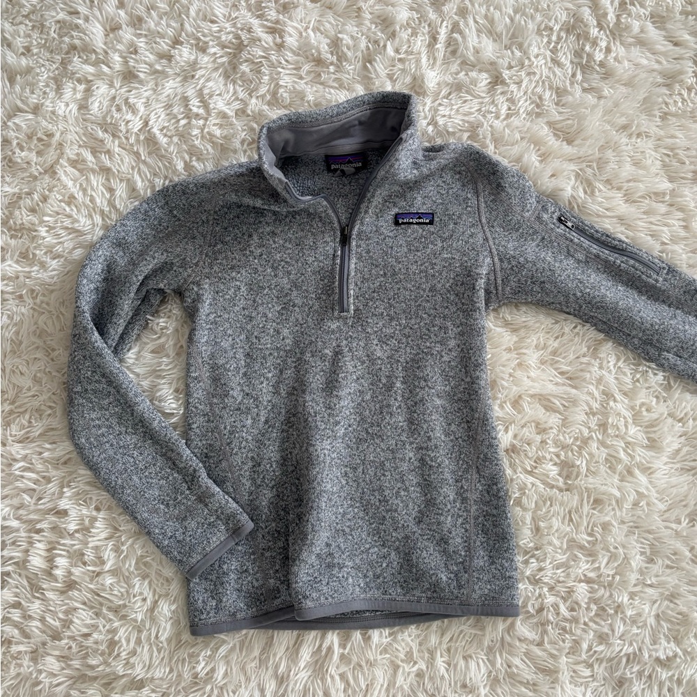 Patagonia better sweater in grey/ Birch White